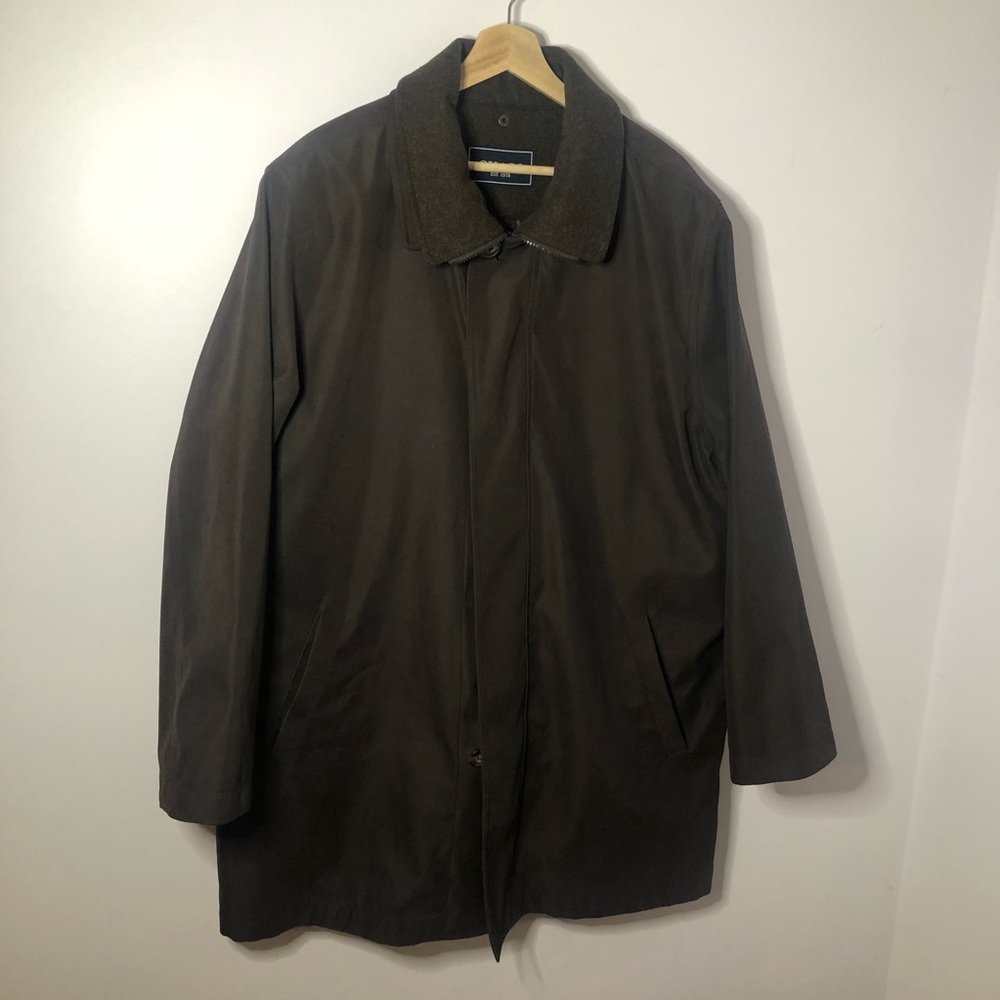 Chaps Brown Trench-Coat w/ Removable Liner